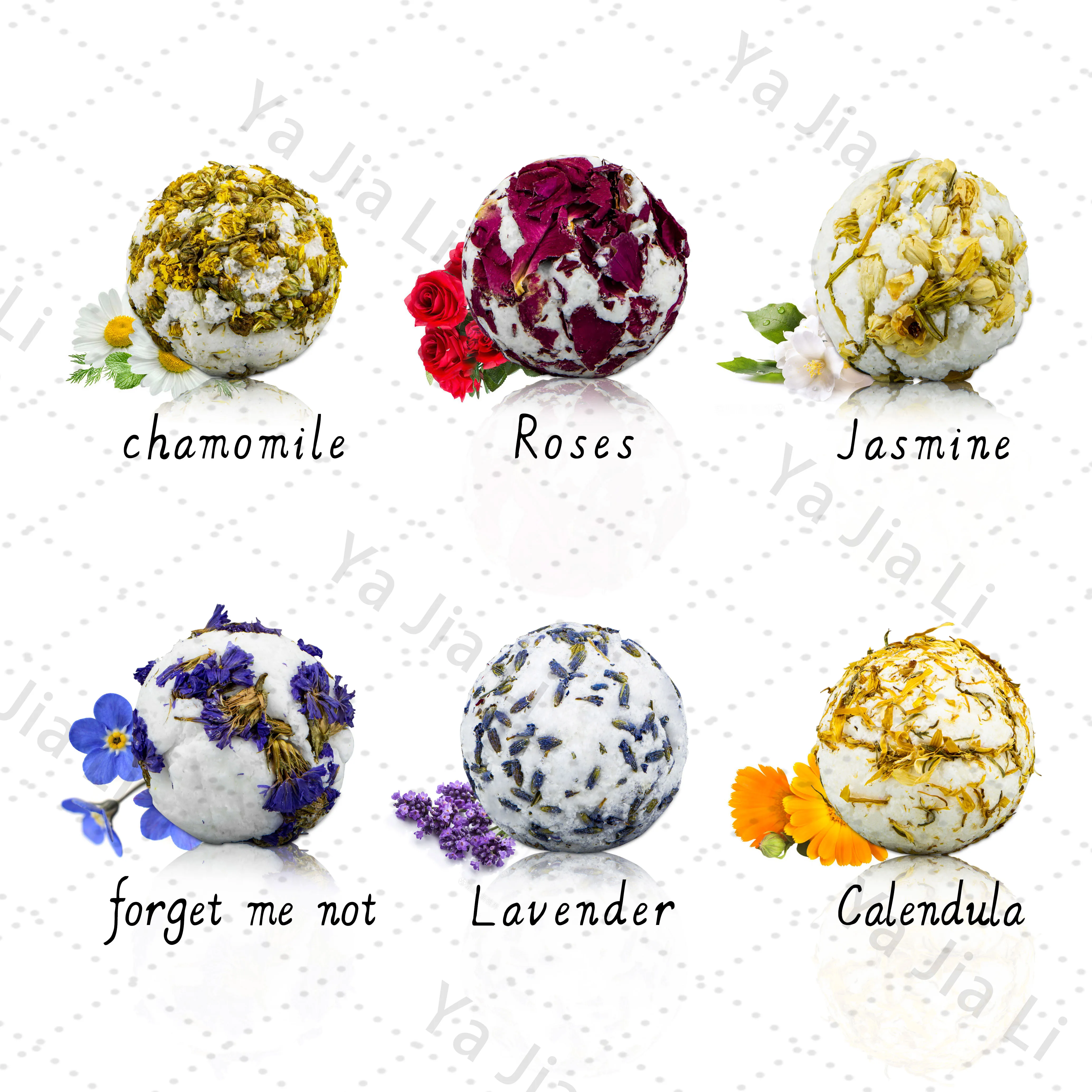 Фабрика в наличии OEM Органическая Ванна fizzier 6 упаковок больших бомбочек для ванны Msds 100% Натуральные сушеные цветы