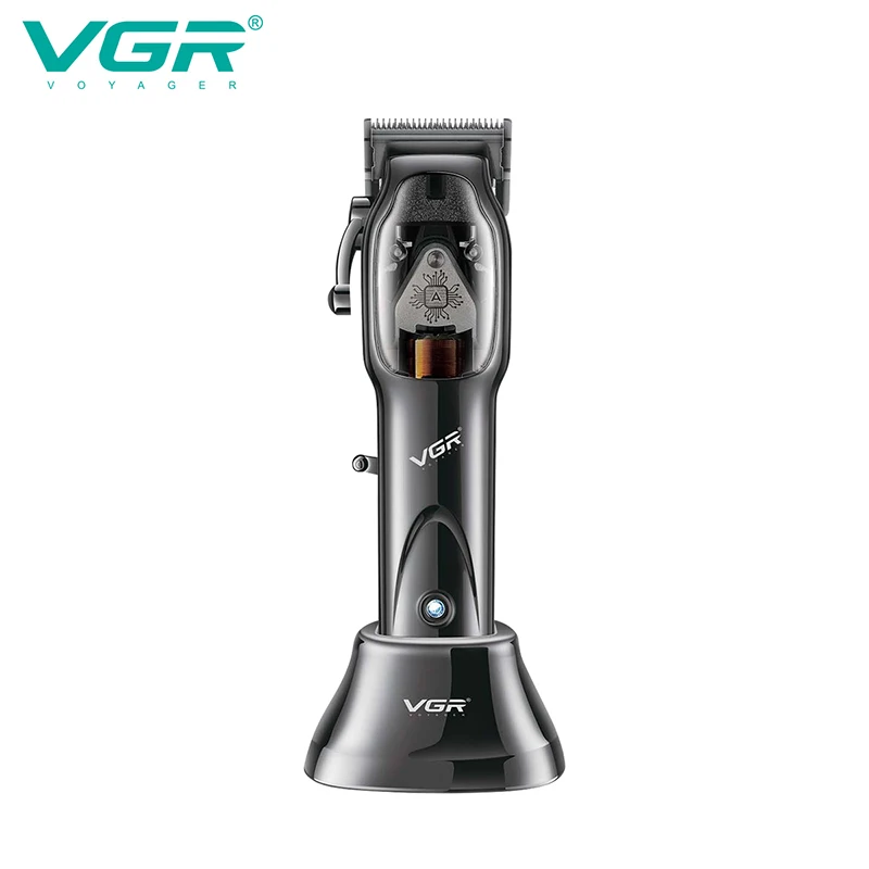 VGR V-653 9000 об/мин Магнитный мотор для салона Парикмахерская Беспроводная перезаряжаемая Мужская профессиональная электрическая машинка стрижки волос