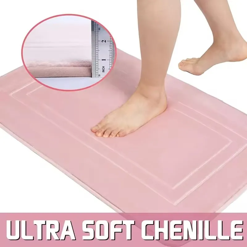 Outside Soft Absorbent Foot Bath Mat Anti-slip Tapis De Sol Tapete Banheiro Water Absorbing Bath Bathroom Mats
