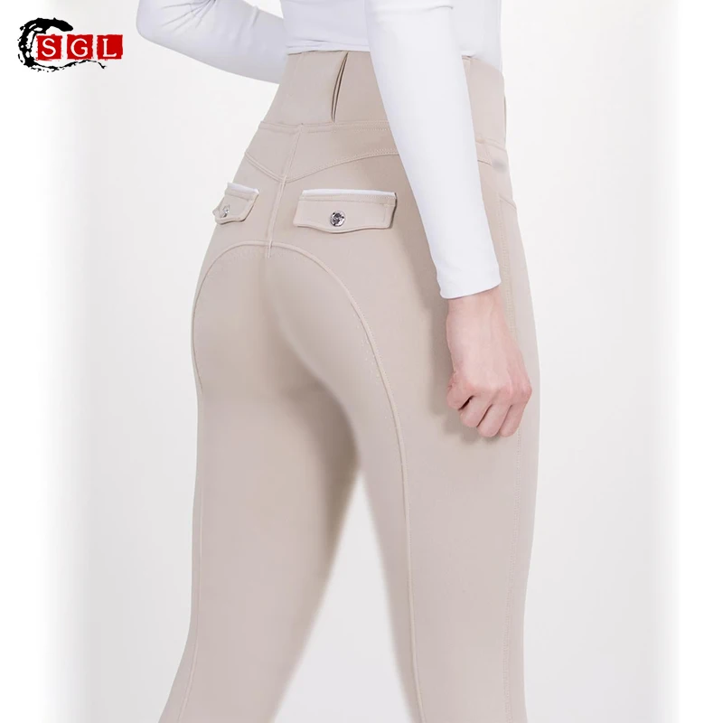 Custom Winter Equestrian Leggings High Waist Riding Legging Fleece Riding pants Velvet Horse Riding Tight Jodhpur