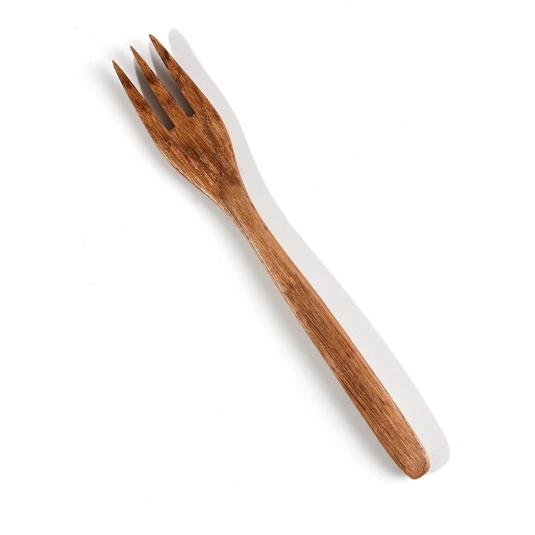 
Japanese Eco-Friendly Silver Dinner Wooden Salad Fruit Compostable Wooden Cutlery Flatware Fork 