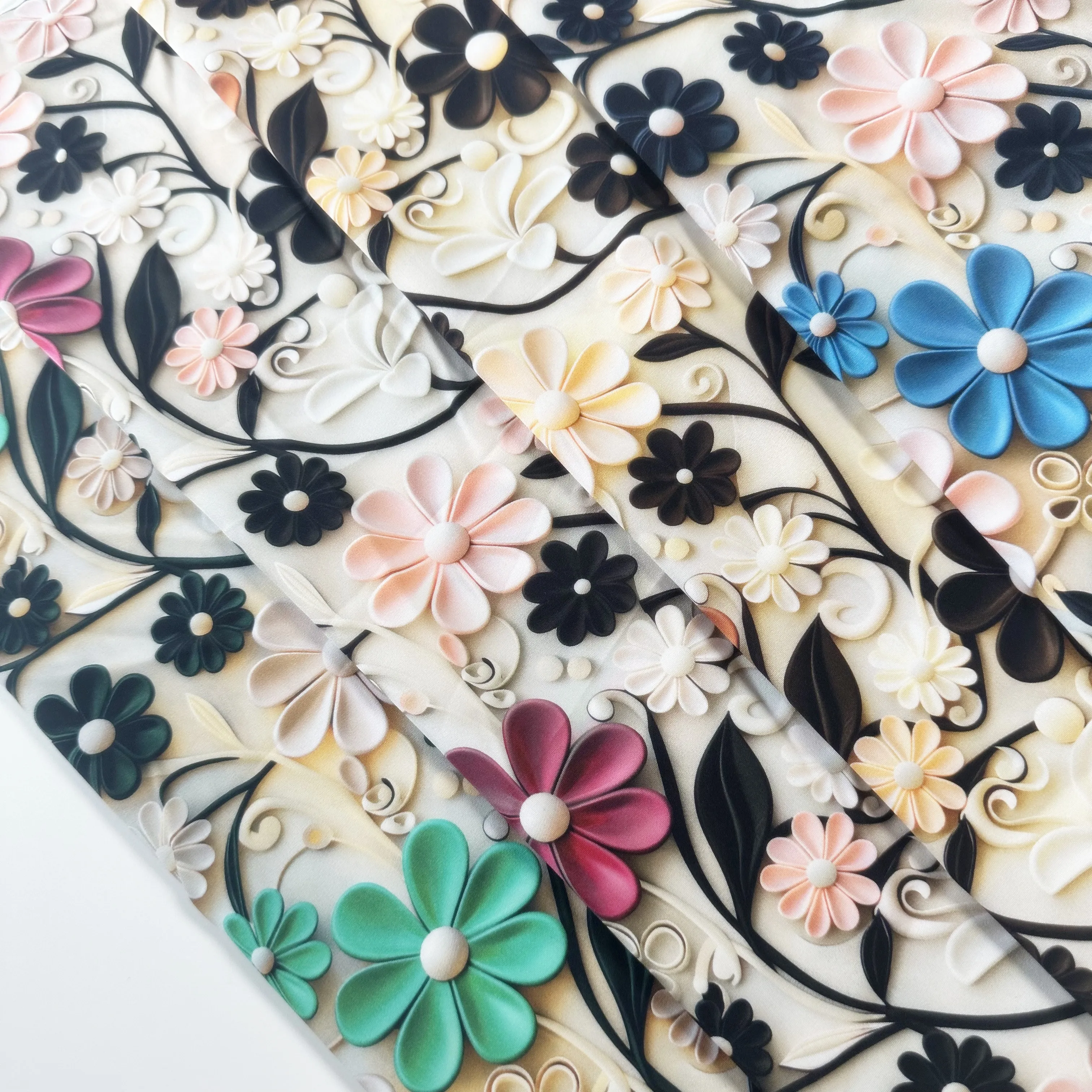 New fashion 100 rayon fabric customized floral 5D digital printed viscose poplin plain rayon woven fabric for dress