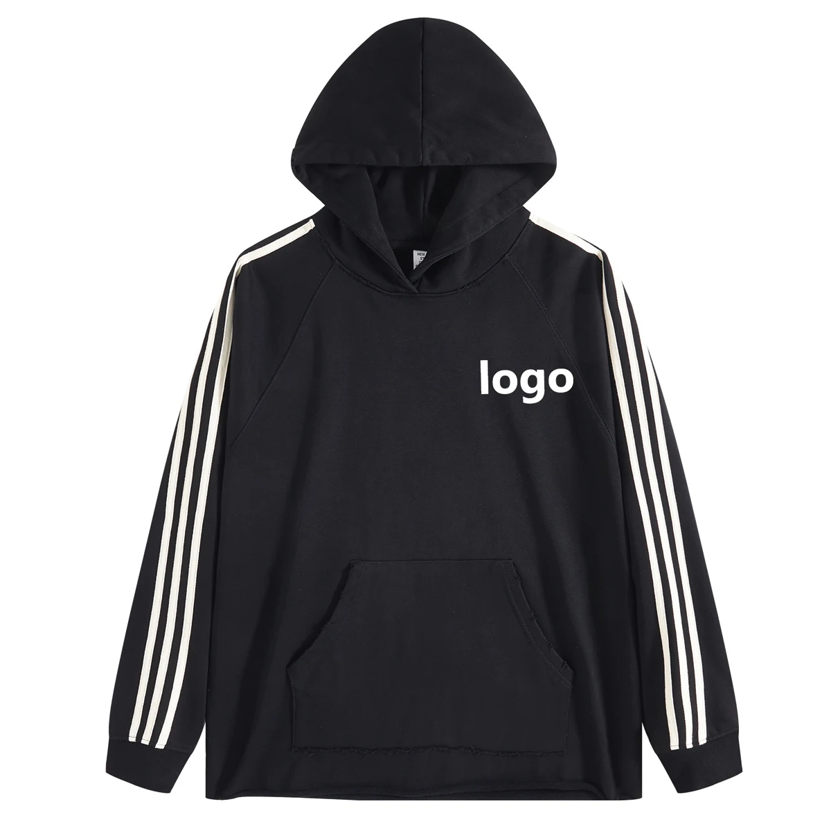 OEM/ODM Heavyweight 440GSM Luxury Quality 81%cotton 19%polyester casual vintage raglan plus size streetwear hoodie custom logo