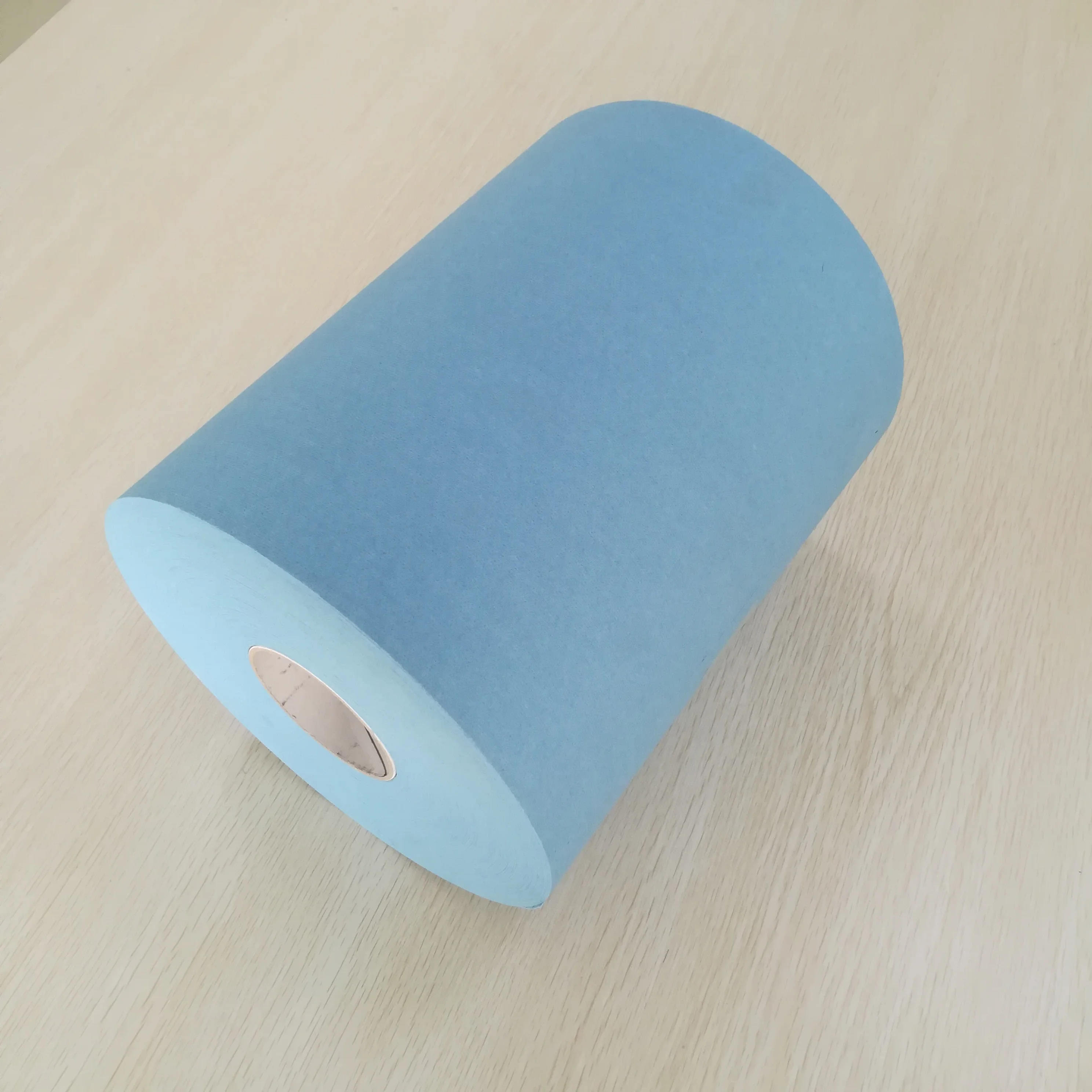 lint free 60gsm 70% wood pulp 30%PP used for making disposable industrial cleaning wipes spunlace nonwoven fabric