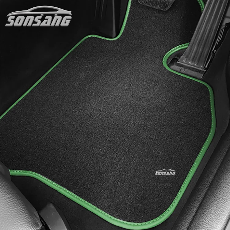 OEM Custom Carpet Floor Mats Color Design Leather Trim Mat for Car Sedan Truck SUV