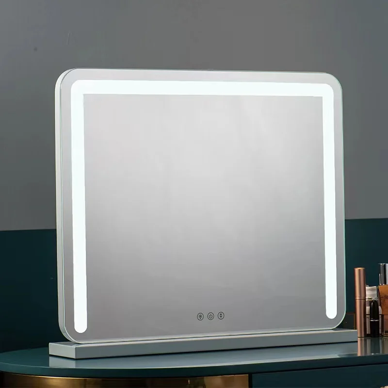 Vanity Table Mirror hollywood with Light, Hollywood Dimmer Touch Screen Vertical Stand Makeup Mirror