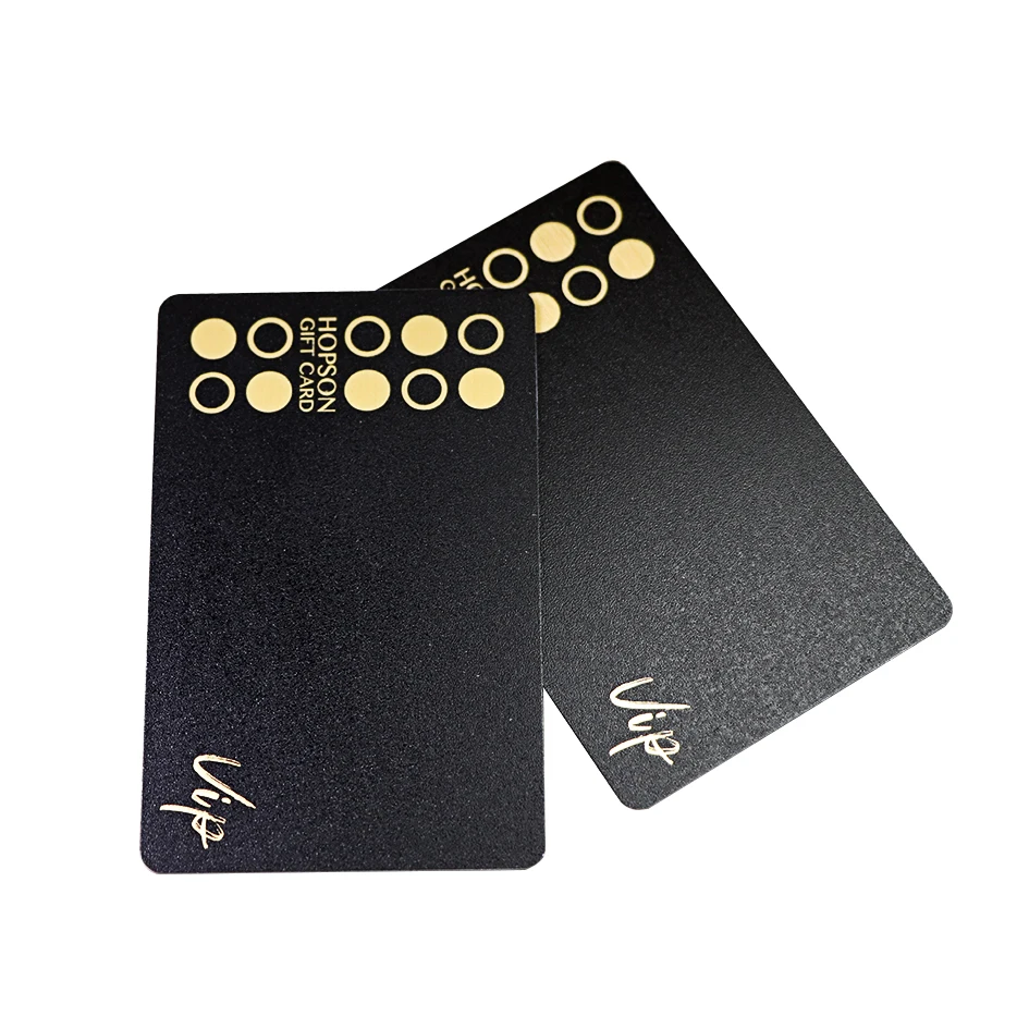 Gold Foil Stamping Logo PVC Plastic Customized Visit Card for VIP Discount
