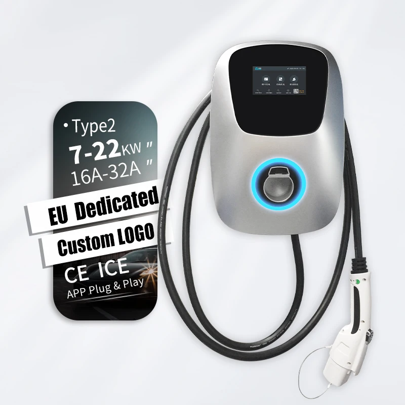 APP and swipe card CE certificate 380V 32A 7KW 11KW 22KW Type 2 AC EV Charger Wallbox EV charging stations car