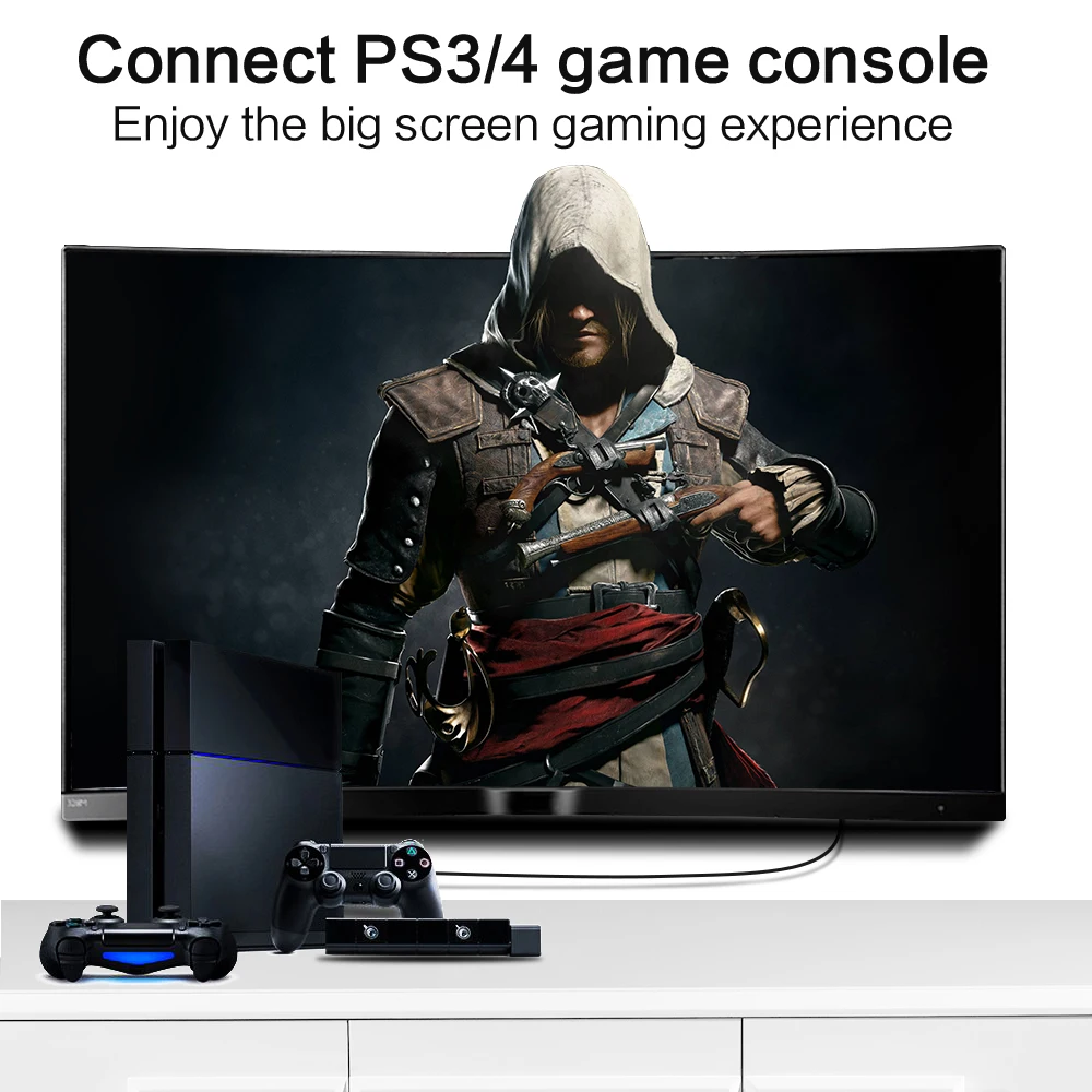 High Quality Nylon braided Hdmi To Hdmi Cable 4k 8K 120hz Refresh Rate Hd Video 2.1 hdmi Cable