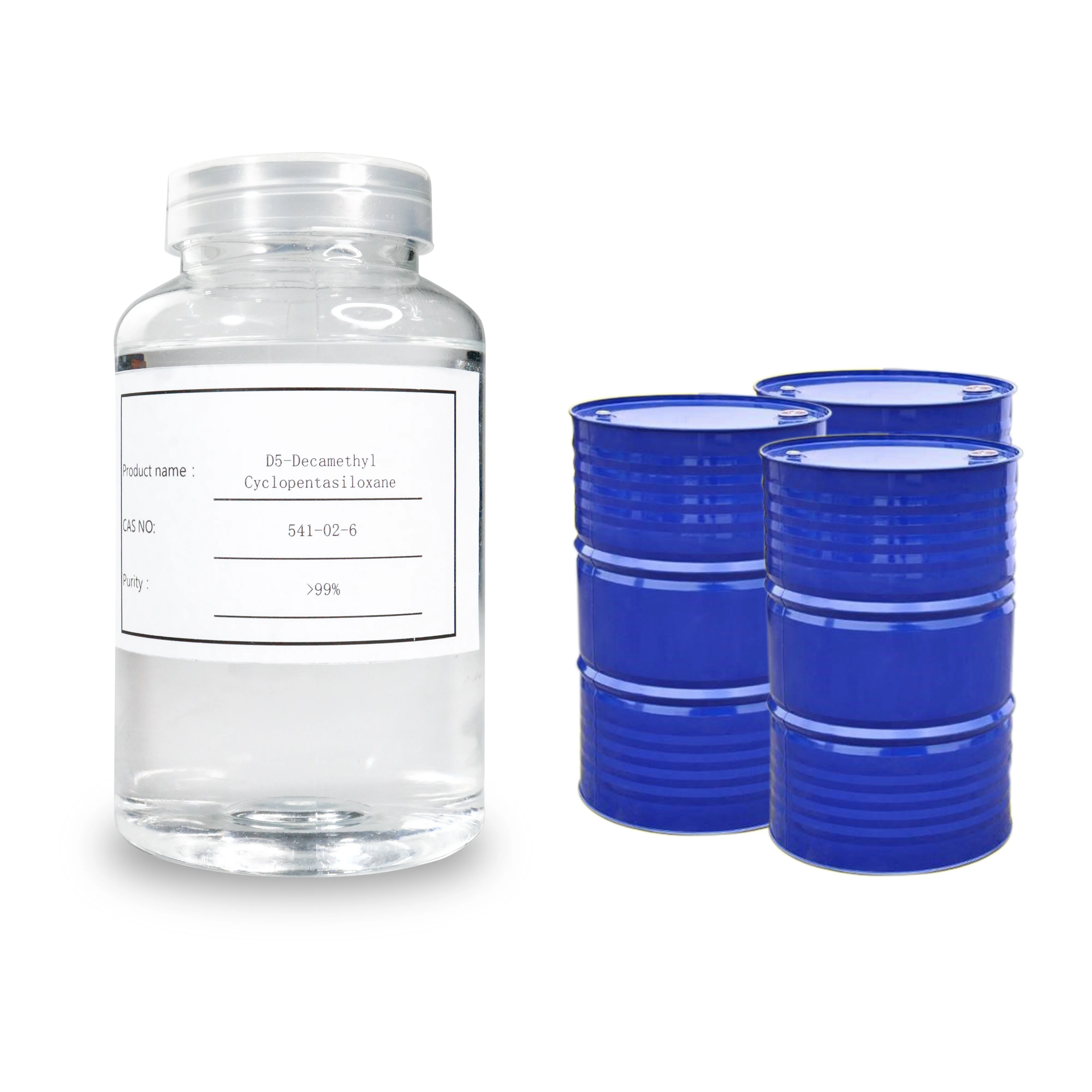 Cosmetic Grade Nail Polish Raw Material Cas 541-02-6 Decamethylcyclopentasiloxane D5 Cyclopentasiloxane