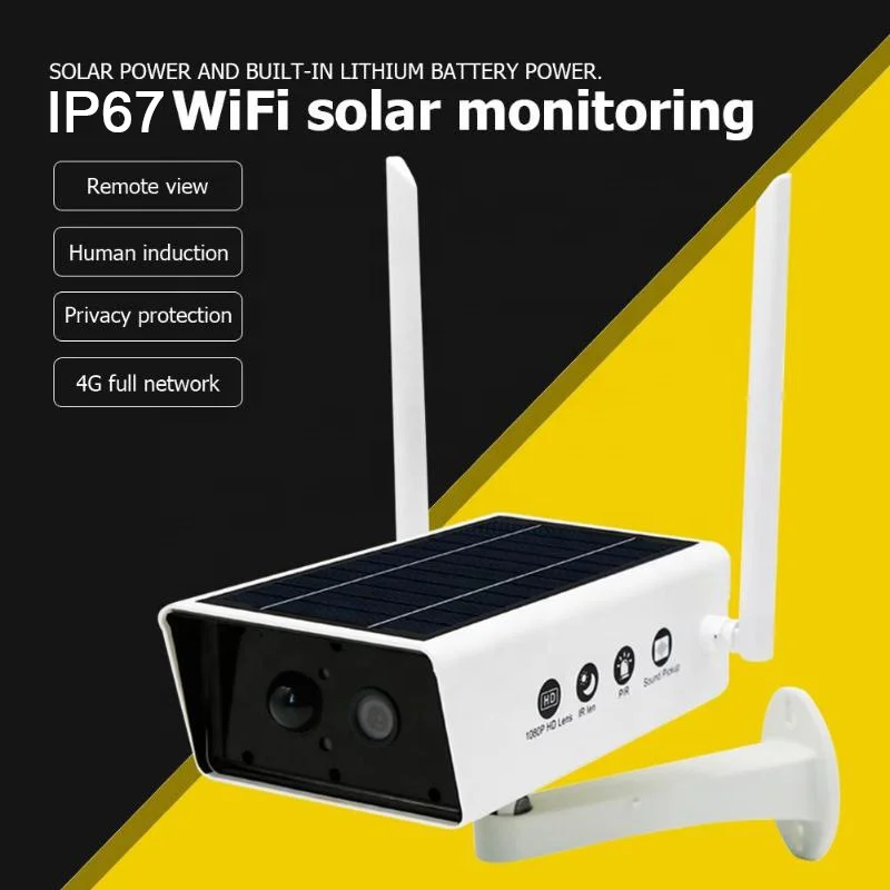 HD 1080P 3MP солнечное зарядное устройство беспроводной 4G камеры PIR инфракрасный двойной аудио SD карта памяти IP67 наружного видеонаблюдения монитор камера ПИР