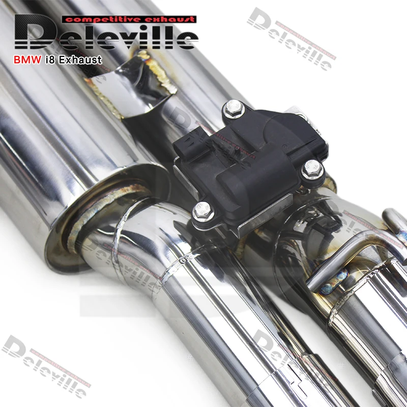 OEM Catback Exhaust Pipes For BMW i8 1.5T 2014-2019 Stainless Steel Muffler Escape Acoustical Damper Valvetronic Silver Tips
