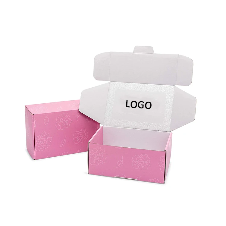 Wholesale Factory Custom Card Corrugated Paper box for dress Colored Gift Boxes Shipping Cloth Pink Mailer Boxes With Logo
