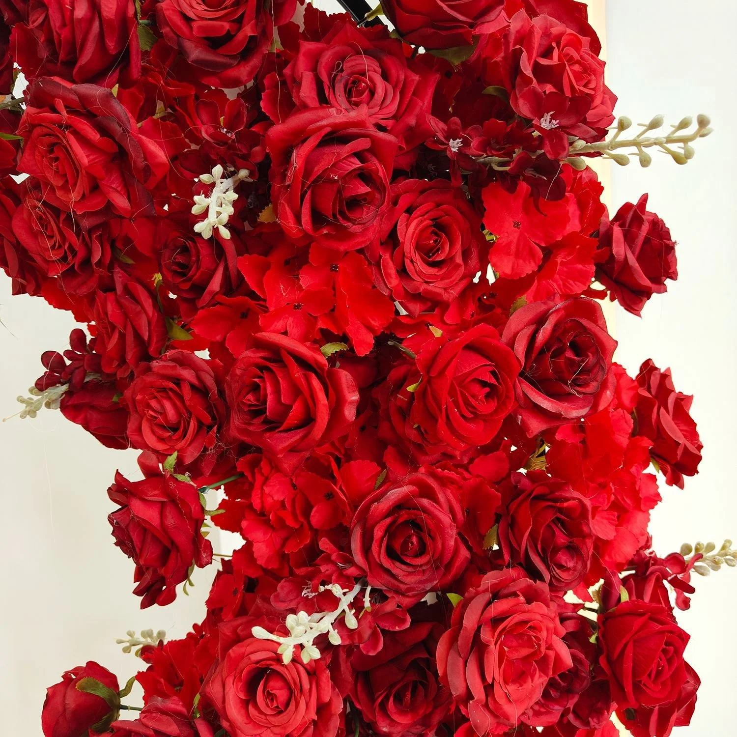 2m Red Heart-Shaped Floral Arch Decoration Cross-Border Wedding Stage Background Arrangement Christmas Fake Silk Flowers