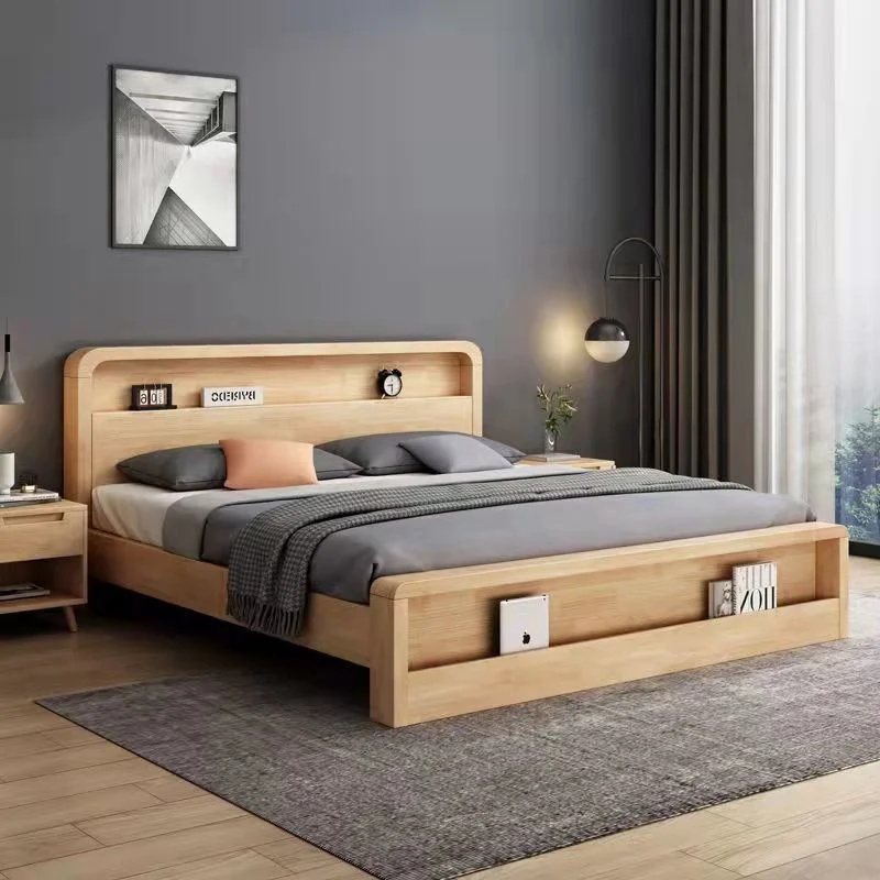 Upholstered Queen Frame Solid Multifunctional King Drawer 2021 Modern Design Wooden Bed With Storage