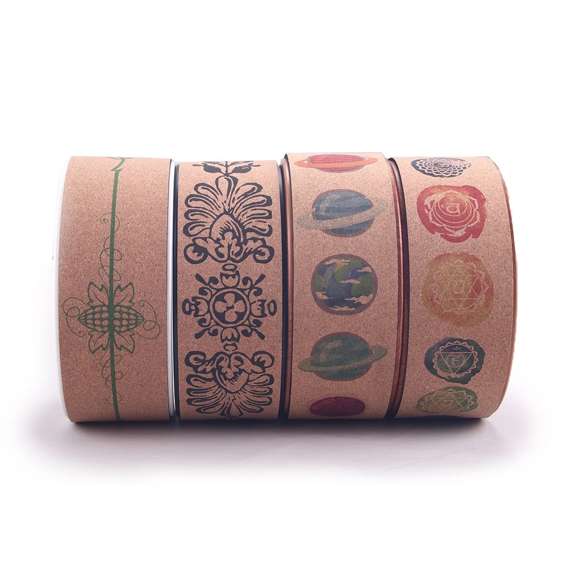 Quality Assurance Hot Sale Gym Fitness Massage Wooden ABS Yoga Set Custom Roller Cork Yoga Wheel