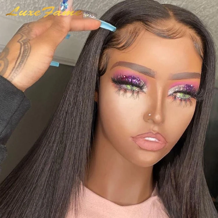 Luxefame Frontal Glueless Full Hd Lace Wig,Cuticle Aligned Virgin Raw Indian Hair Wig,Unprocessed 100% Human Hair Full Lace Wig