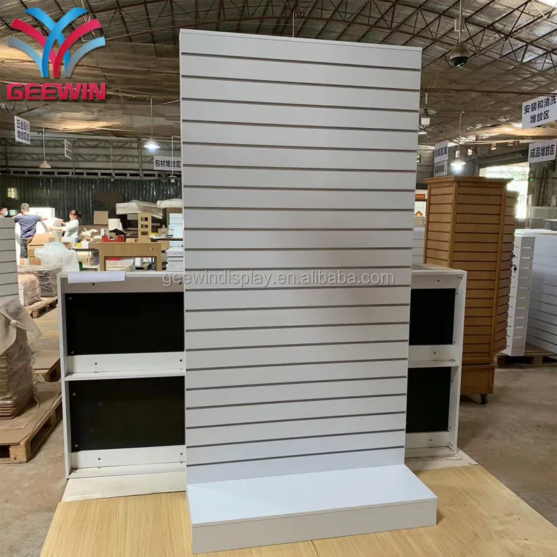 Wholesale MDF Slatwall Shelves Slatwall Wall Mounted  Display Stand For Retail Stores