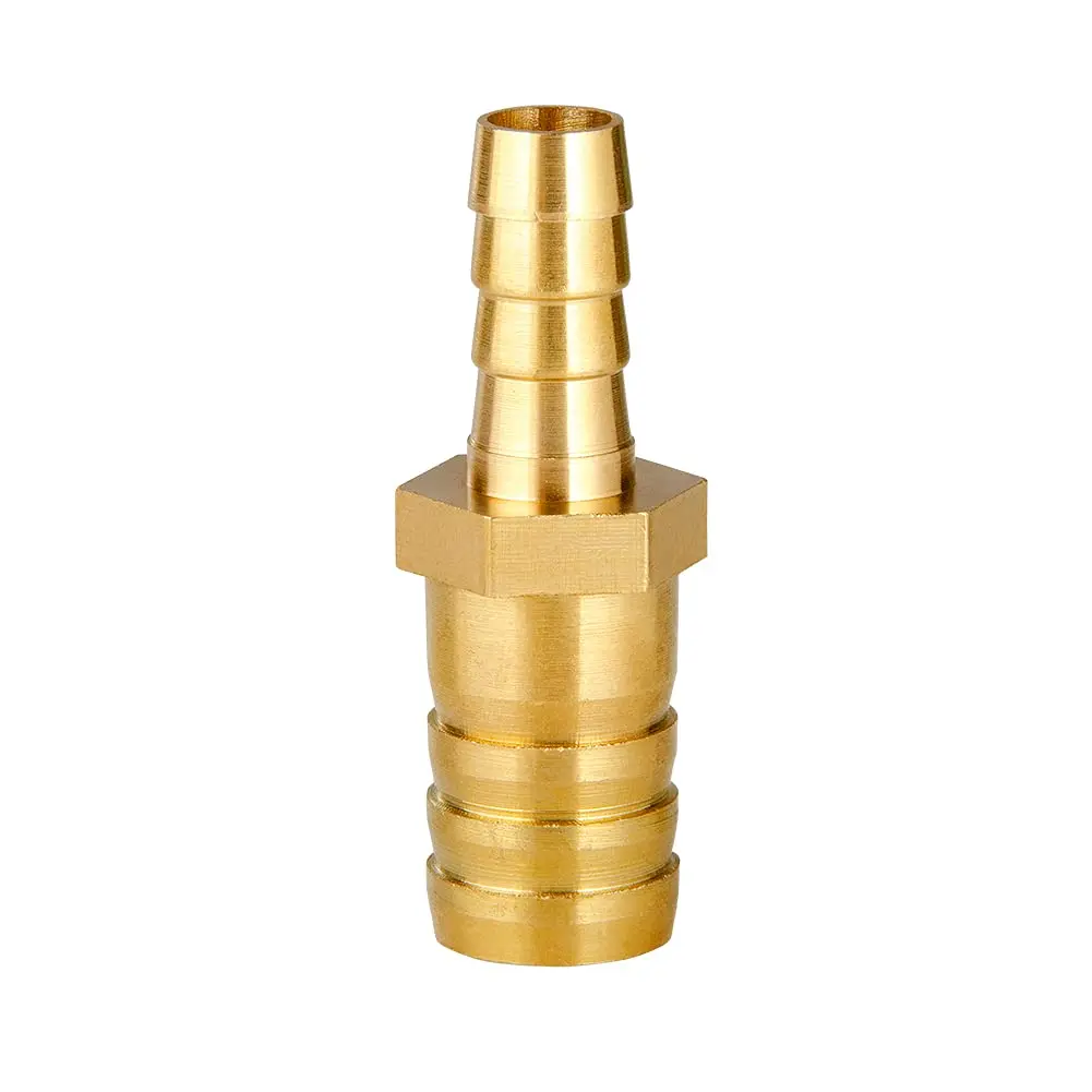 Brass Barb Hose Reducing Splicer Mender 12mm ID Hose x 16mm ID Pipe Fitting For Air Water Fuel