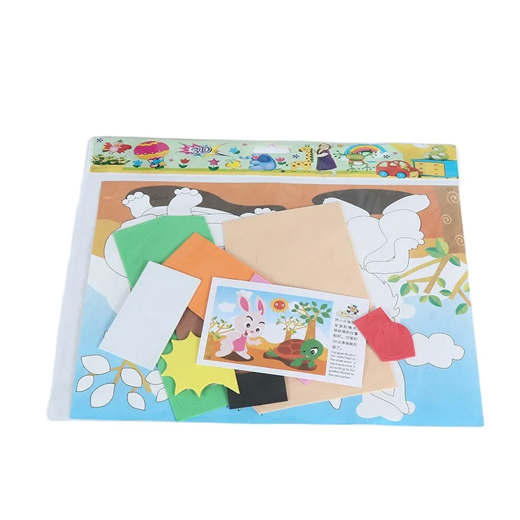 Customized EVA Mosaic 3D DIY children Educational handmade cartoon for Kids