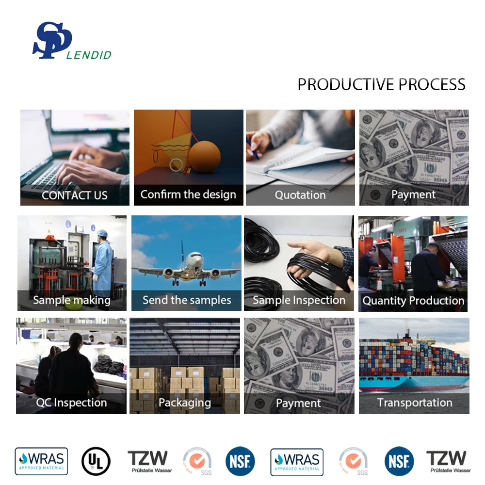 Custom Molded Heat Resistant Flat Rubber Gasket Seals NBR EPDM FKM Silicone Rubber Gasket