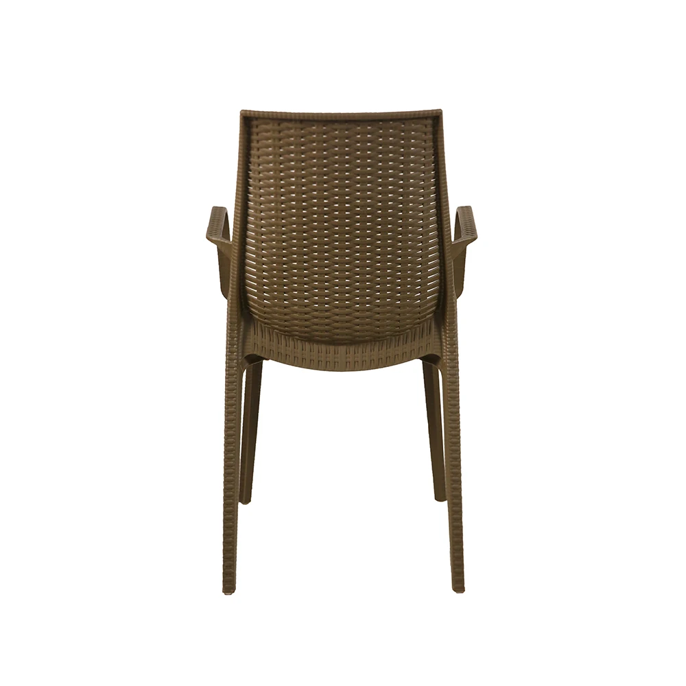 Уличные стулья для обеденного стола из ротанга, пластиковые тканые стулья из тростника