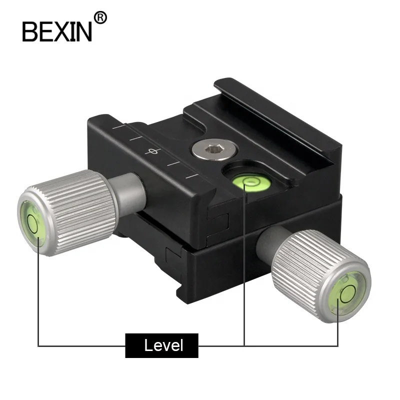
BEXIN Double-sided Clamp Slide Mobile Anti-drop Slot Camera Adapter Quick Release Plate Clamp for DSLR Tripod Universal Camera 