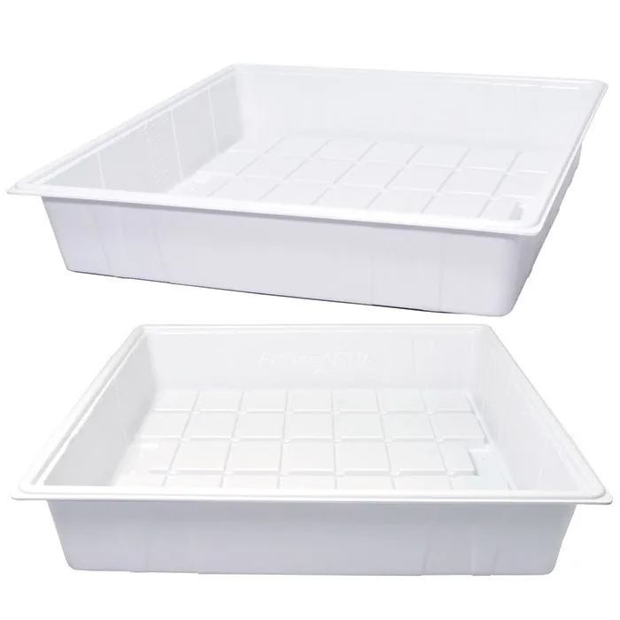  OEM Large HDPE Thermoforming Plastic Black Square Flood And Drain Tray Hydroponic Nursery Fodder Plant Grow