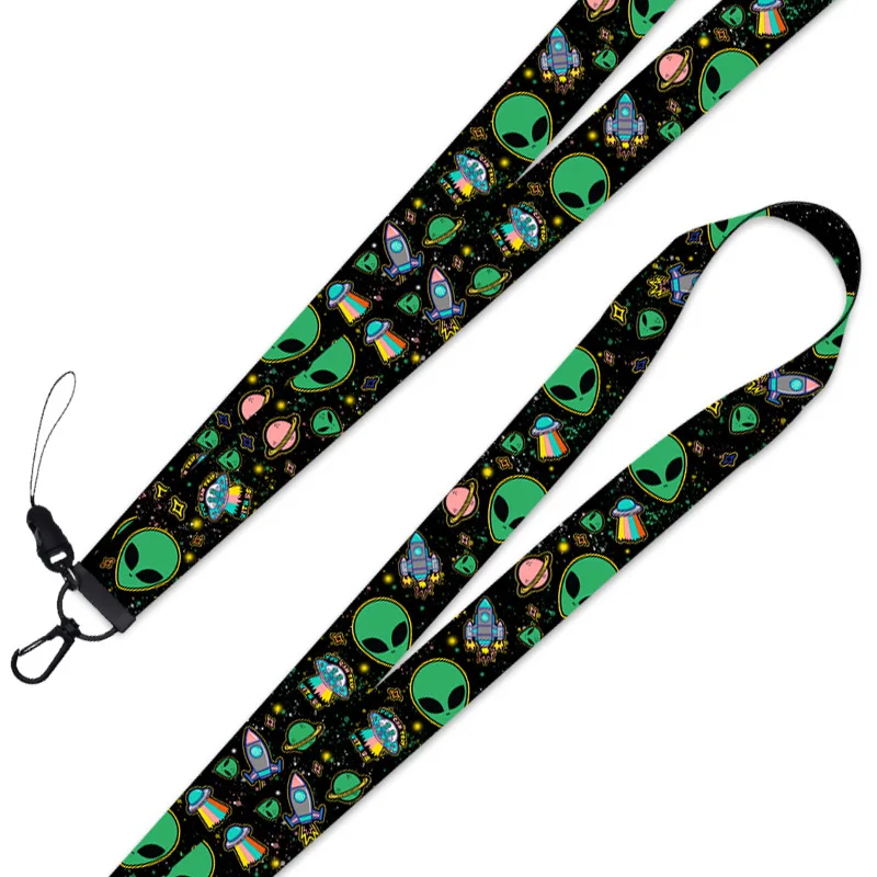 Alien Lanyard Neck Strap for key ID Card Cellphone Straps Badge Holder DIY Hanging Rope Neckband Accessories