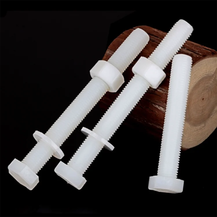 Nylon outer hexagon screw nut flat pad plastic insulating bolt screw