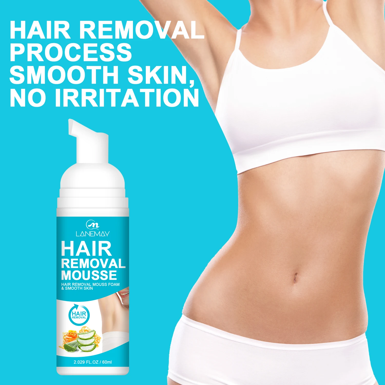 100% Natural Safe Gentle Efficiency Depilatory Hair Removal Spray Private Label Smooth Hair Removal Shaving Hair Removal