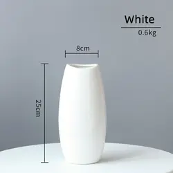 Nordic ceramic vase white egg-shaped home decor art luxury style flower arrangement ceramic vase
