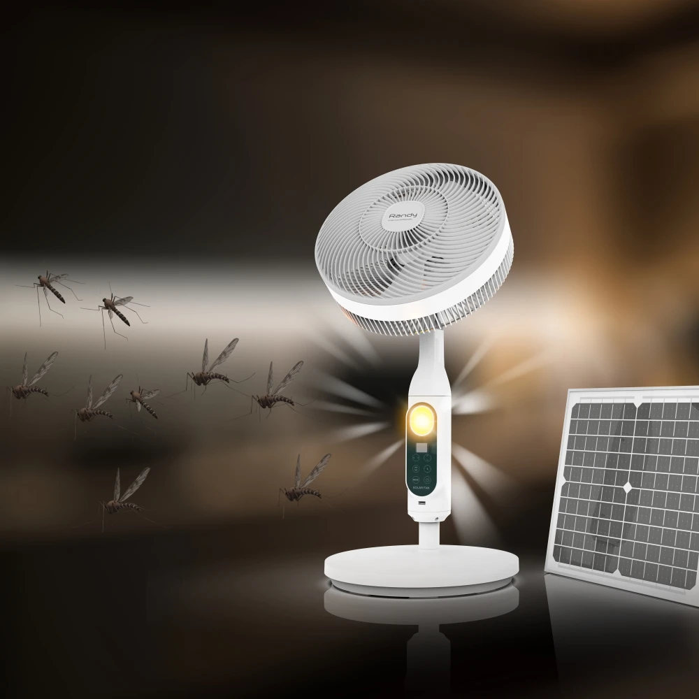 Solar Fan With Solar Panel DC Solar Air Circulation Fan Lithium Battery Solar Fans