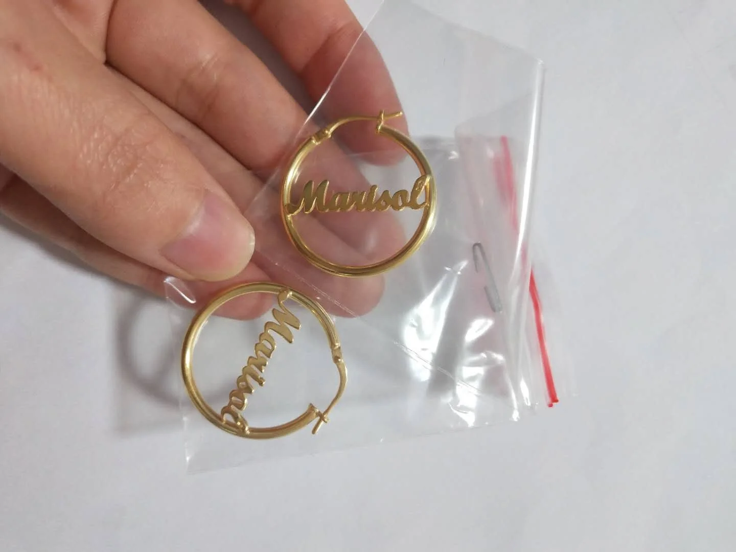 Серьги-кольца из серебра с позолотой 18