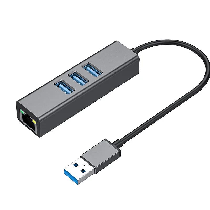 4 IN 1 RJ45 Gigabit Ethernet Network Adapter with USB 3.0 HUB for Desktop PC and Laptop