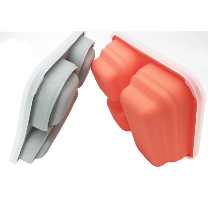 3 Portions New Arrival Silicone Ice Tray Baby Food Storage Container Folding Freezer Tray