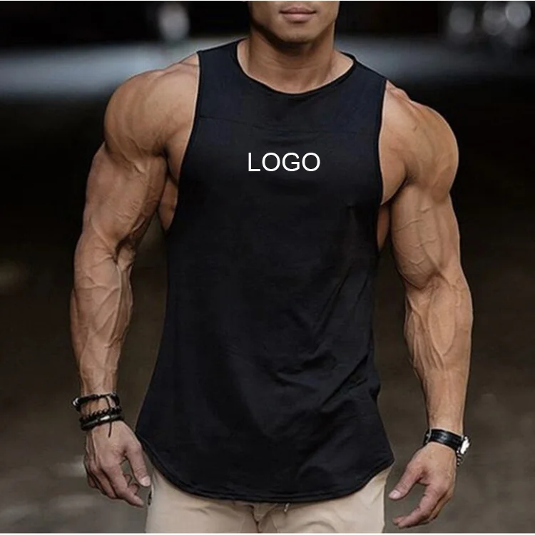 OEM custom gym vest loose men stringer tank top bodybuilding