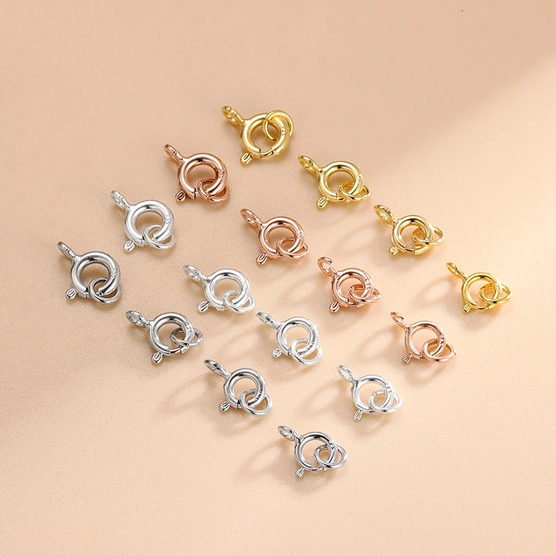 Оптовая продажа, 925 ювелирные изделия из стерлингового серебра, аксессуары, омары, пружинные застежки с открытым кольцом для браслета «своими руками»