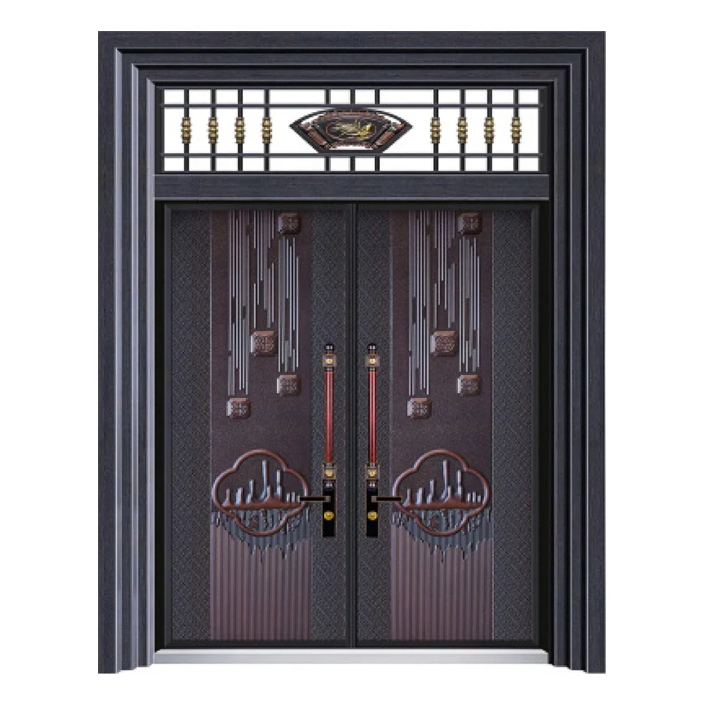 Residential Luxury Exterior Security Doors Bulletproof Zinc Alloy Villa Door from China