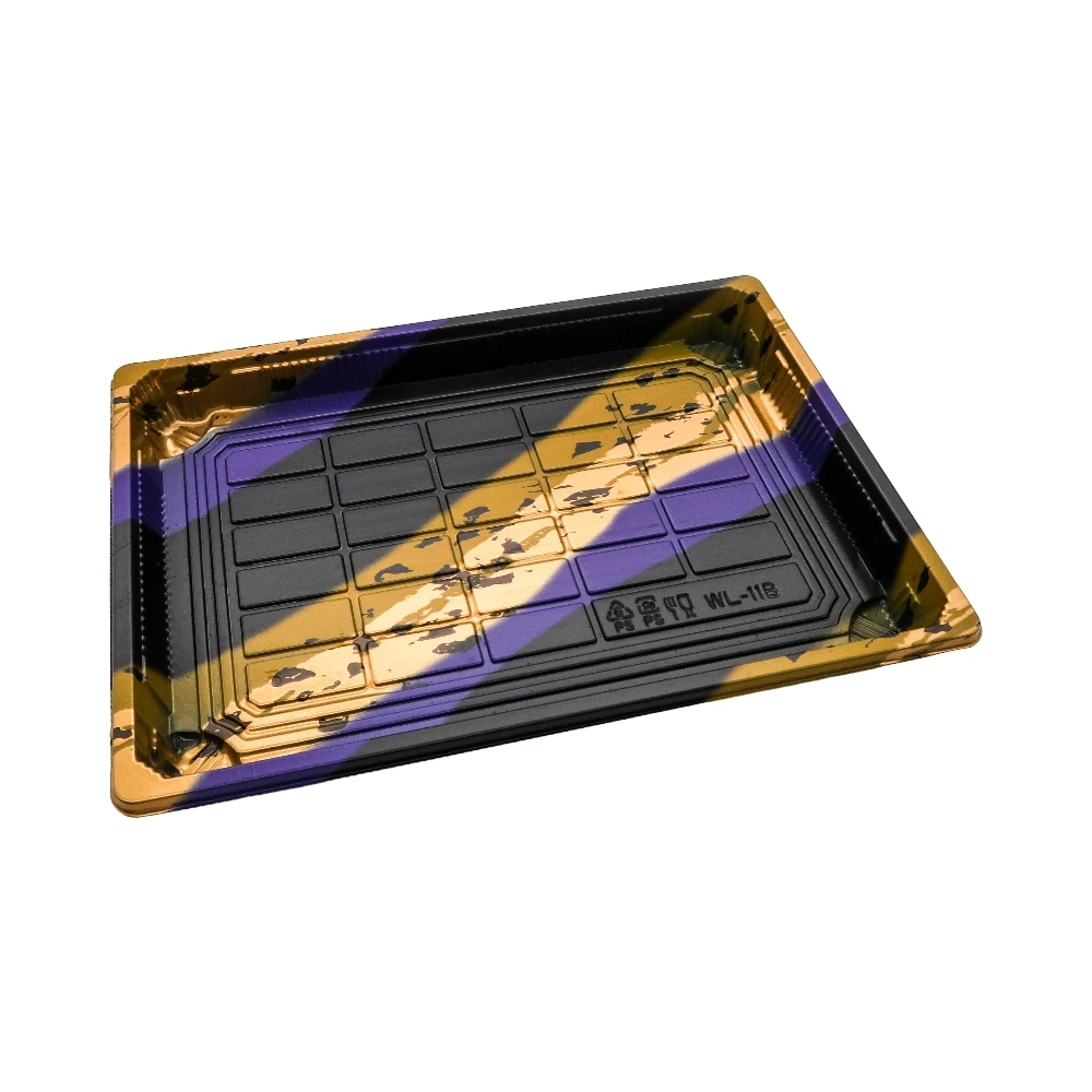 Disposable Plastic Packaging Take Away Japanese Sushi Tray With Lids