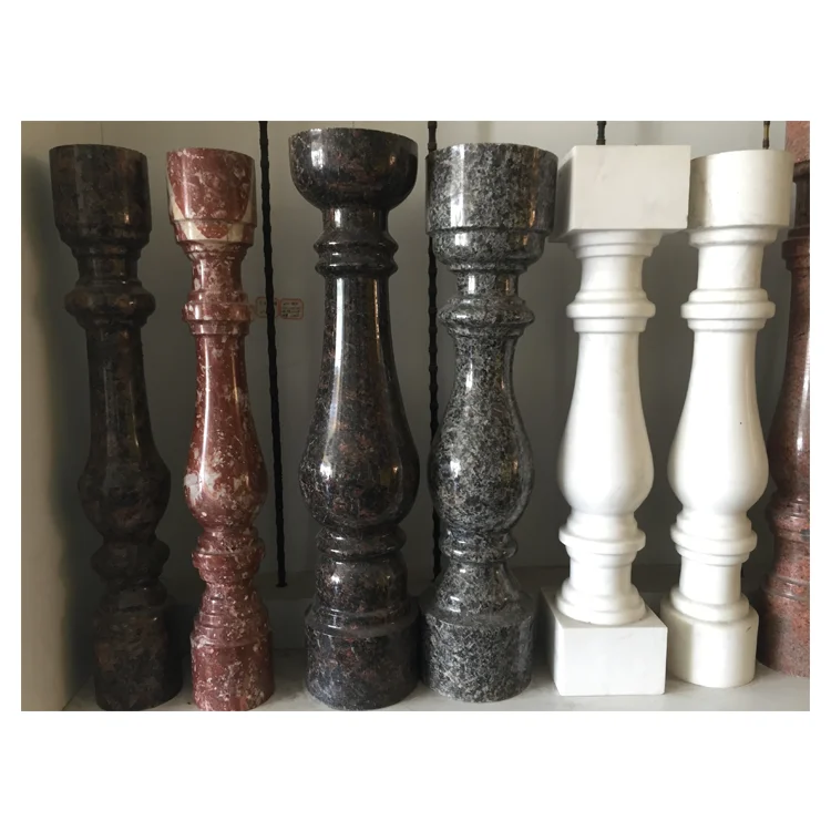 Granite stone railing post, stone baluster railing, granite baluster