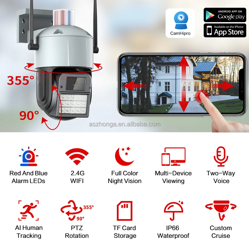 IP-камера видеонаблюдения 4K Wi-Fi 5 Мп 4-кратный