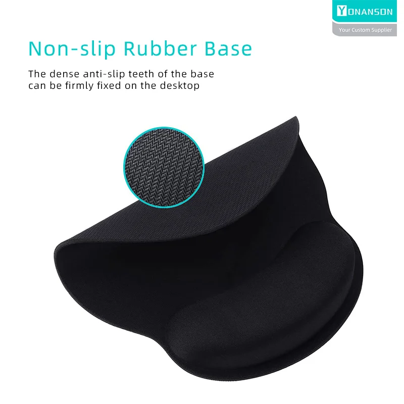 Corporate Gifts Custom Logo Ergonomic Mouse Pad with Wrist Rest Support Pain Relief Mouse Pad with Non-Slip Rubber Base