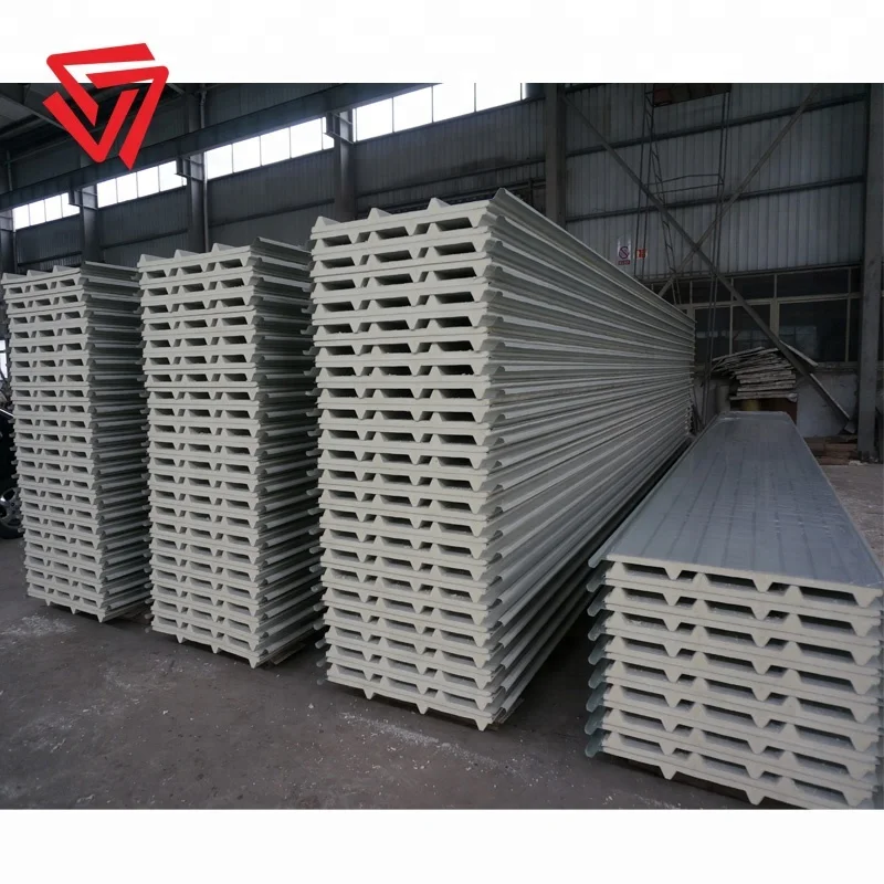 Heat insulation cost-saving sip panel,PU sandwich panel for wall and roof Sound insulation Easy install