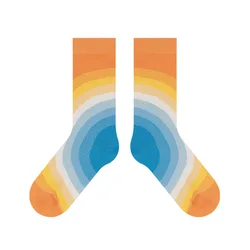 Oem design your own logo novelty pattern cotton dress crew soft workout socks for women