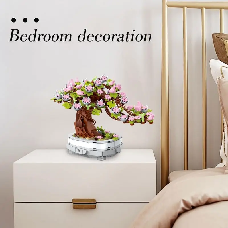 DIY 3D Puzzle Bricks Educational Model Flowers Bouquet Construction Tree Building Blocks Building Kit