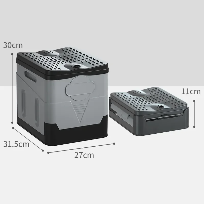 Outdoor Camping Washable Plastic Potty Integrated Bucket Self Driving Foldable Toilet Portable Camping Toilet with Cover