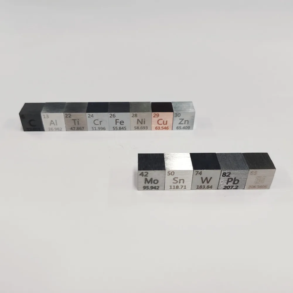 SML Element Cube Set 10mm Metal Cubes for Daily Metals Periodic Table Collection Niobium Copper Lead Nickel Titanium Mg C