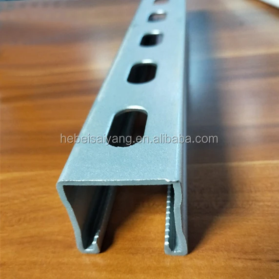 Slotted galvanized steel solar unistrut seismic bracing double c lipped strut metal channel ceiling c profile purlin dimensions