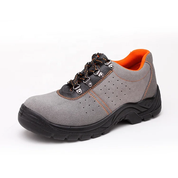 Custom  Anti-impact Suede Cow Leather Construction Safety Shoes